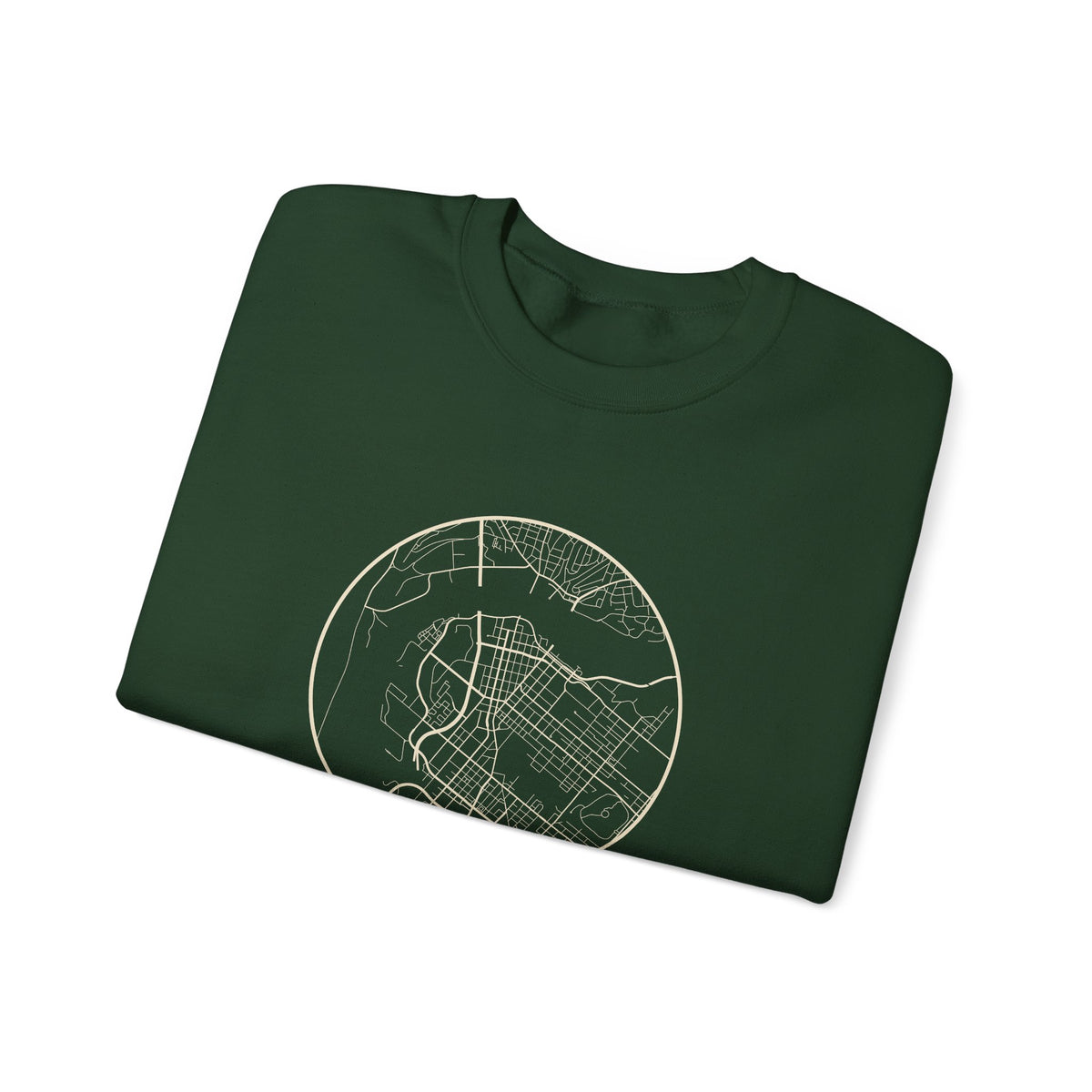 Chattanooga Street Map Crewneck Sweatshirt