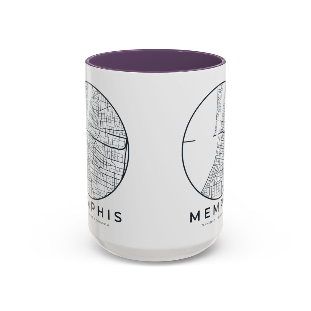 Memphis Street Map Accent Mug