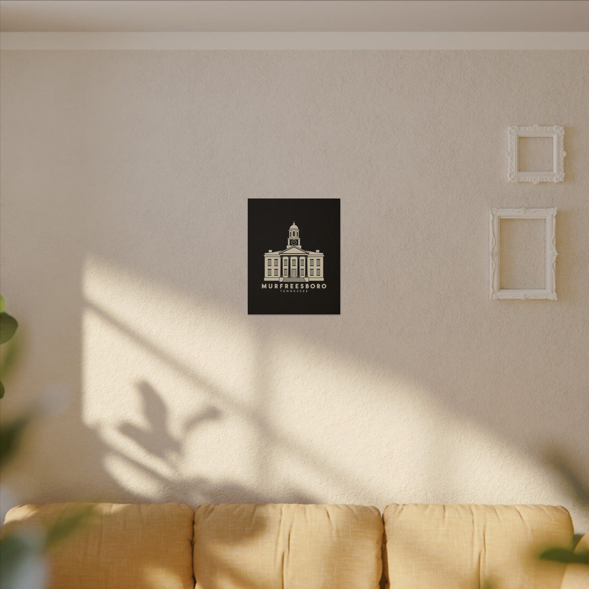 Murfreesboro Rutherford County Courthouse Canvas Print (Black)