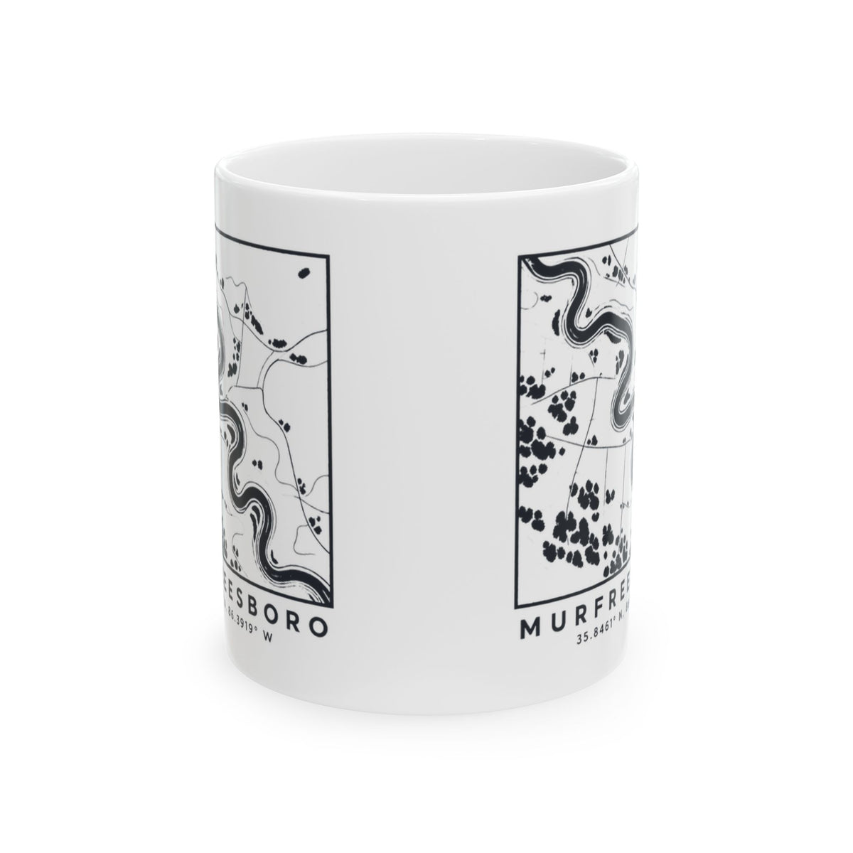 Murfreesboro Topo Map Mug