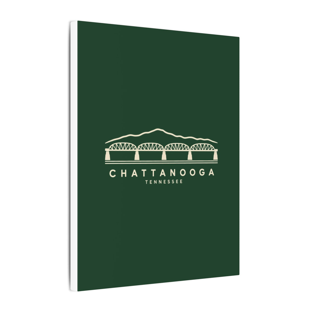 Chattanooga Walnut Street Bridge Canvas Print (Forest Green)