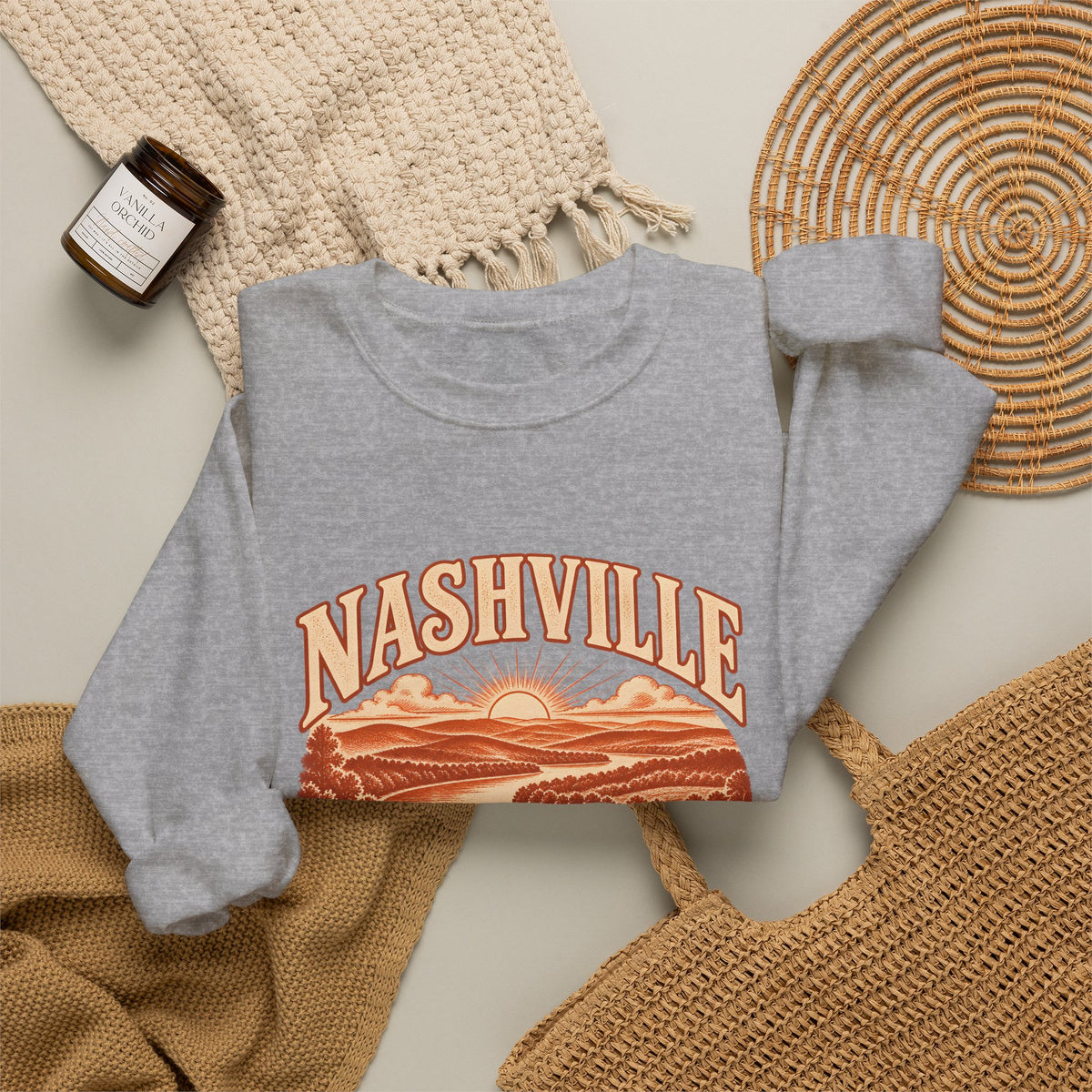 Nashville Engraved Valley Crewneck Sweatshirt