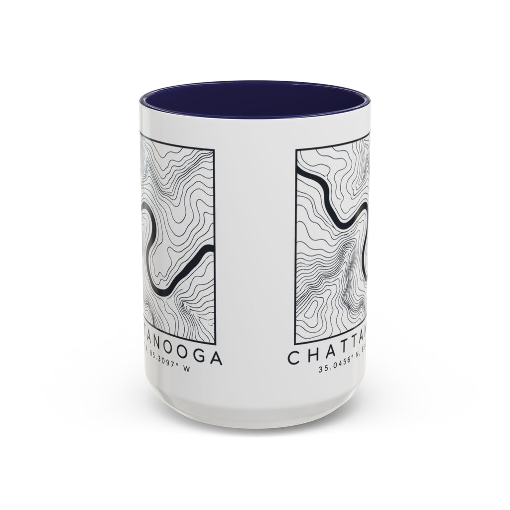 Chattanooga Topo Map Accent Mug