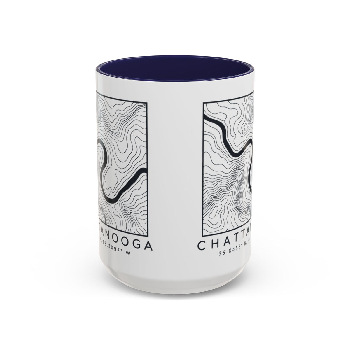 Chattanooga Topo Map Accent Mug