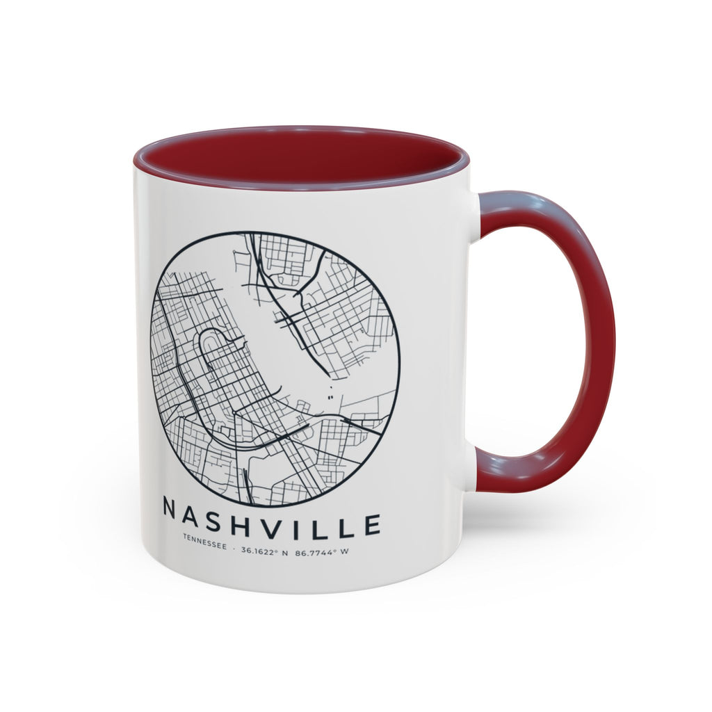 Nashville Street Map Accent Mug