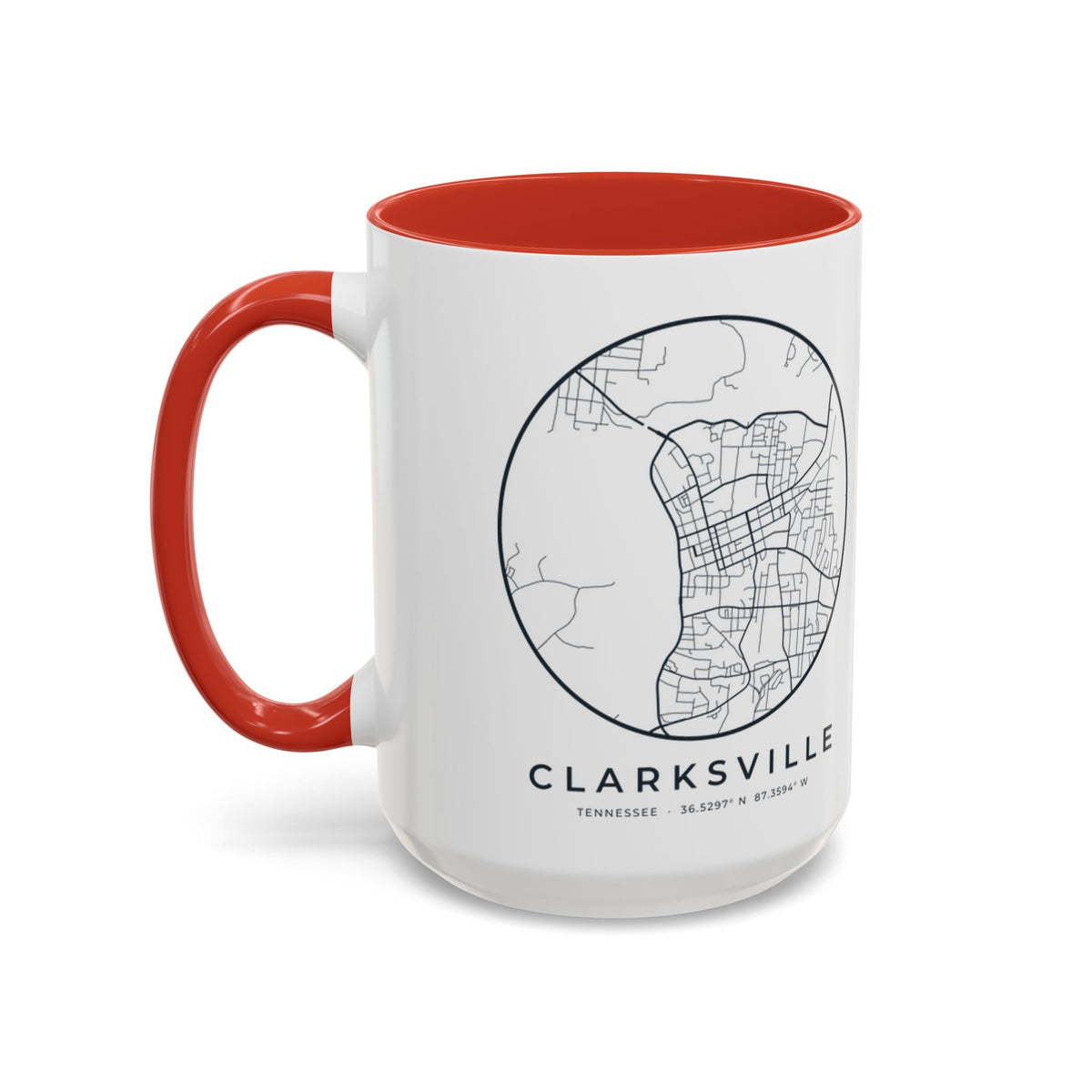 Clarksville Street Map Accent Mug