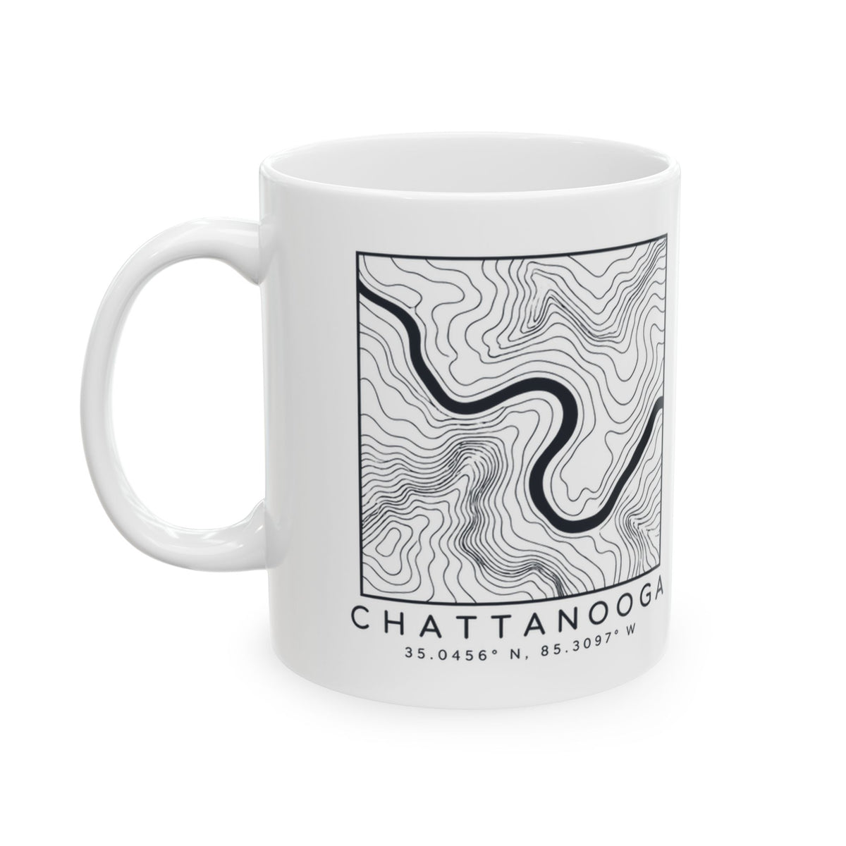 Chattanooga Topo Map Mug