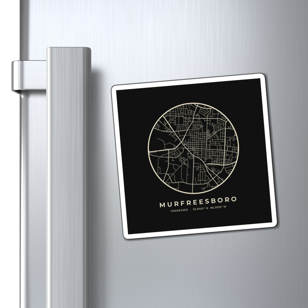 Murfreesboro Street Map Magnet (Black)
