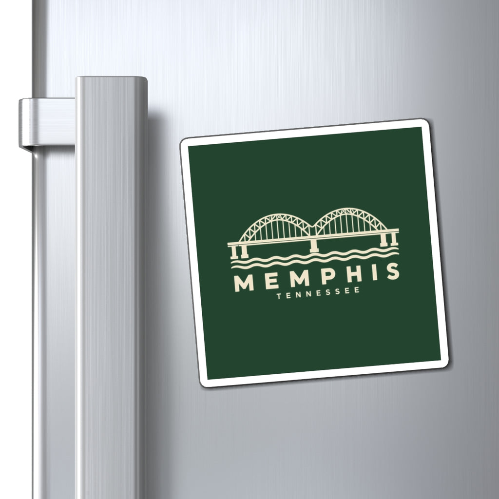 Memphis Hernando de Soto Bridge Magnet (Forest Green)
