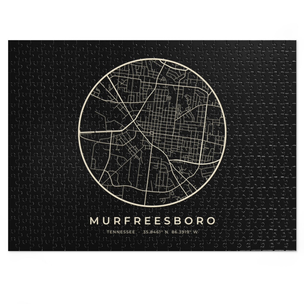 Murfreesboro Street Map Puzzle (Black)