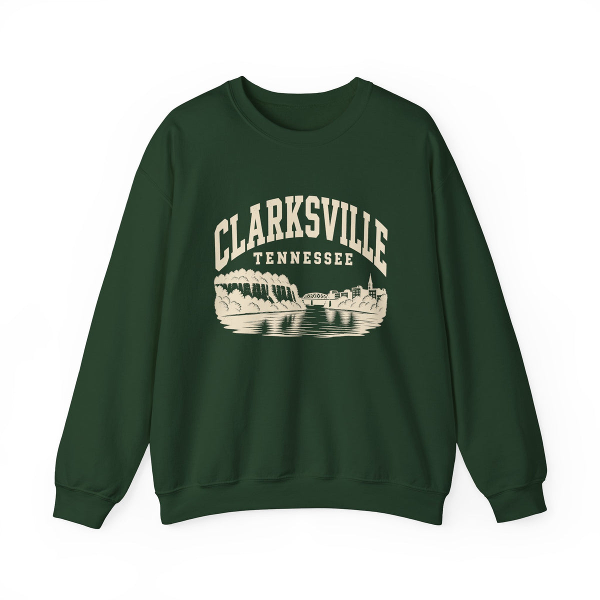 Clarksville Vintage Varsity Crewneck Sweatshirt