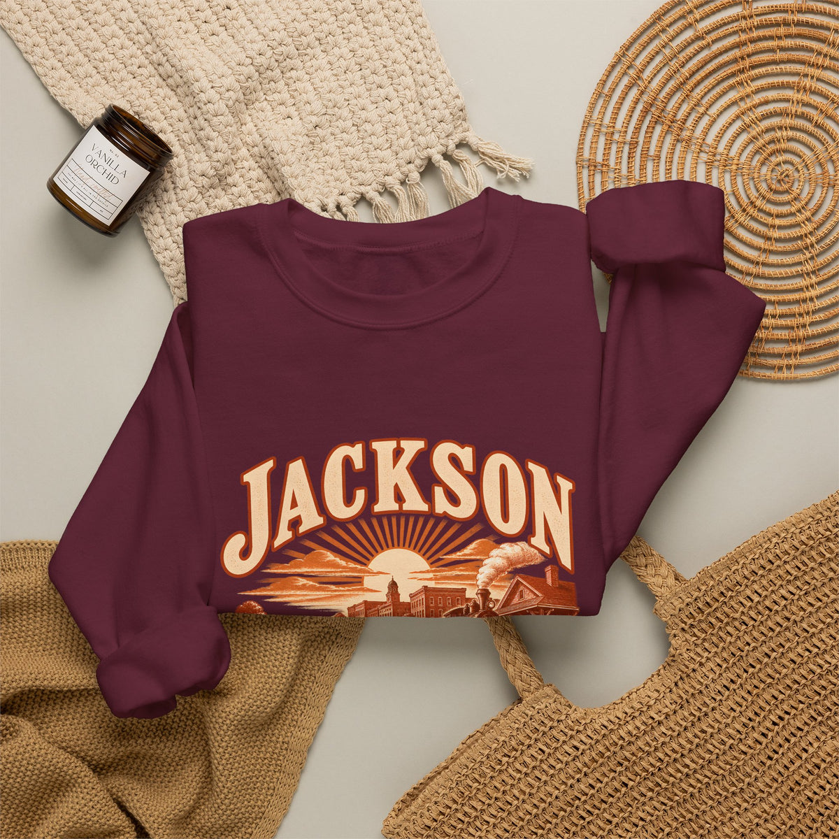 Jackson Engraved Valley Crewneck Sweatshirt