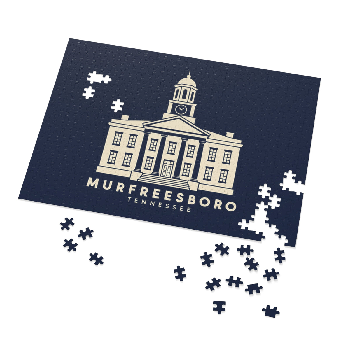 Murfreesboro Rutherford County Courthouse Puzzle (Navy)