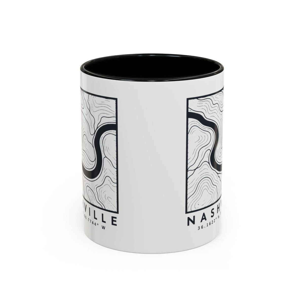 Nashville Topo Map Accent Mug