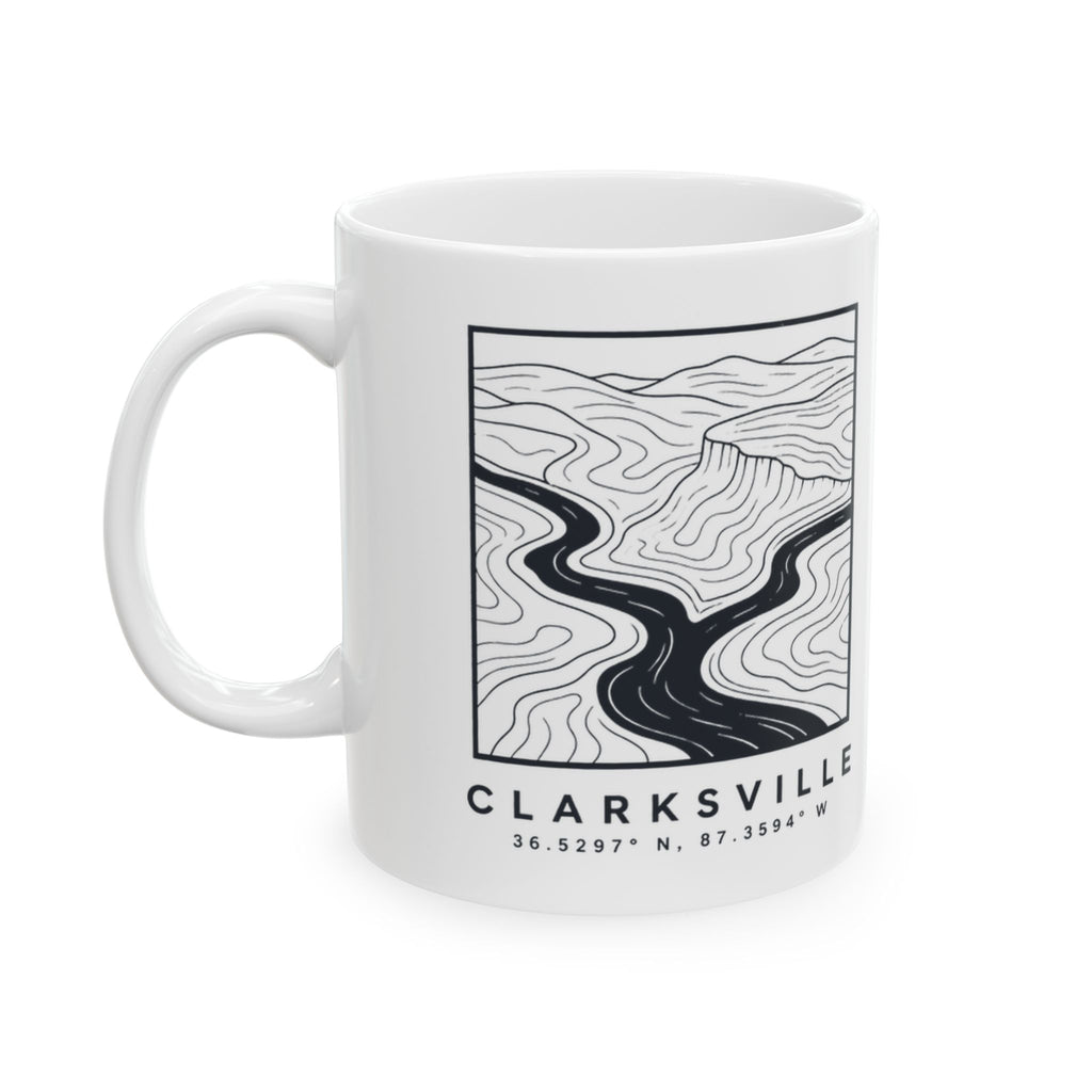 Clarksville Topo Map Mug