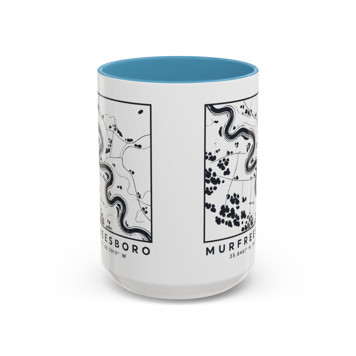 Murfreesboro Topo Map Accent Mug