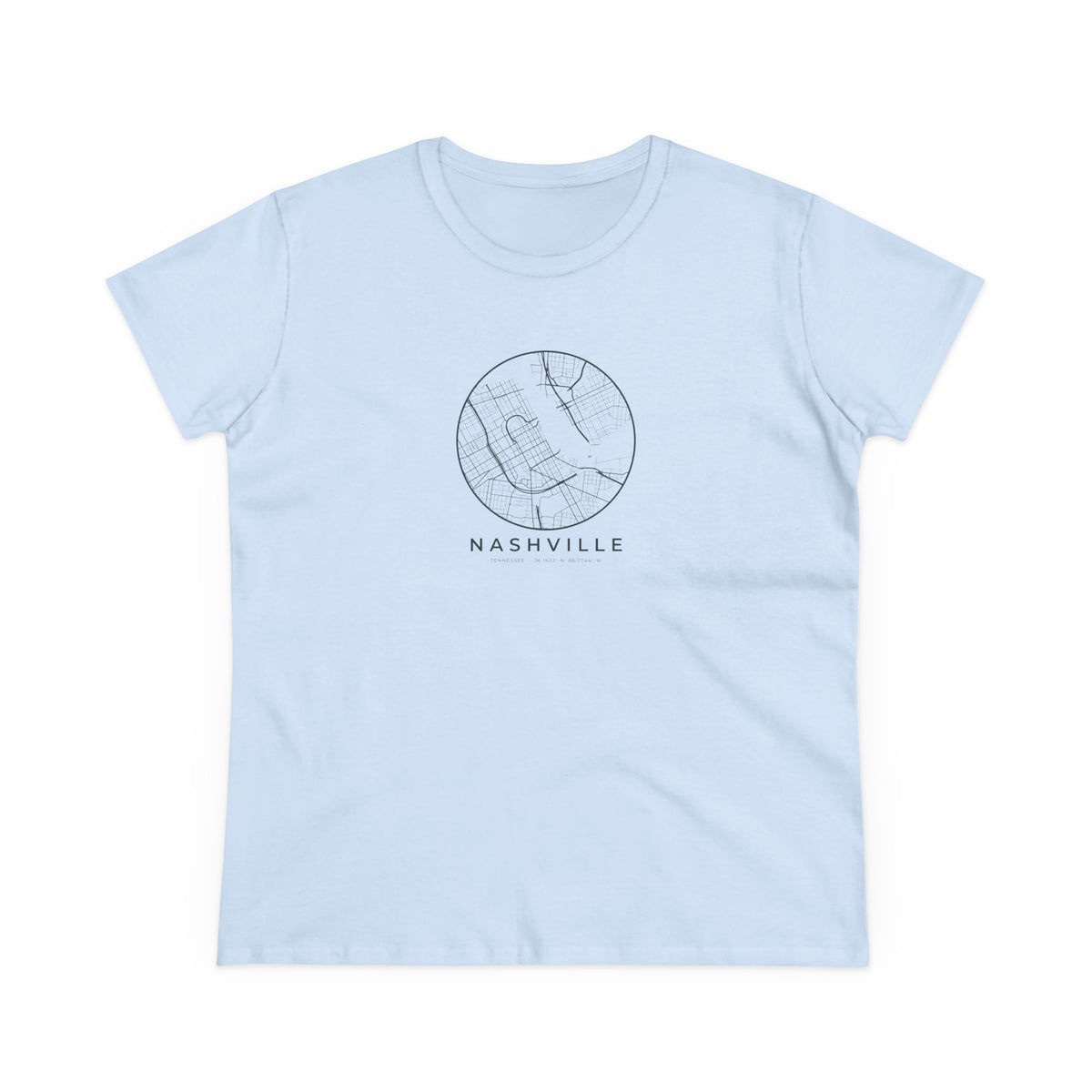 Nashville Street Map Women's T-Shirt