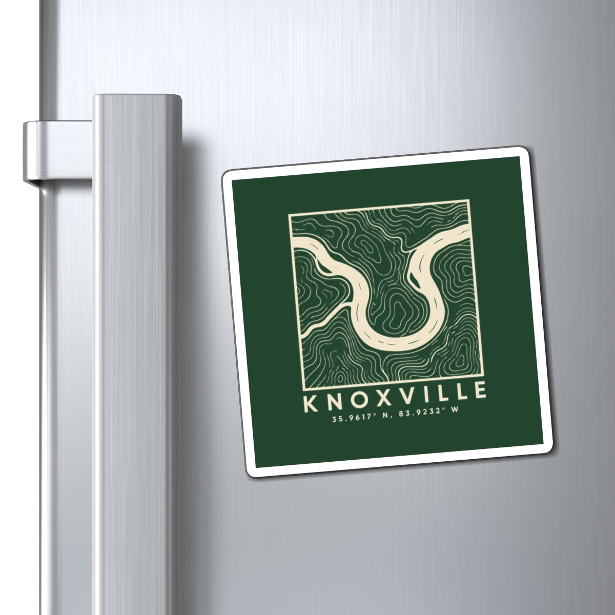 Knoxville Topo Map Magnet (Forest Green)