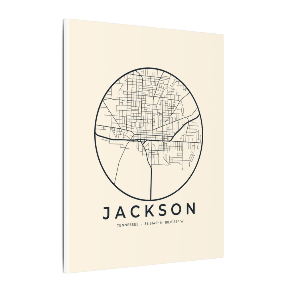 Jackson Street Map Canvas Print
