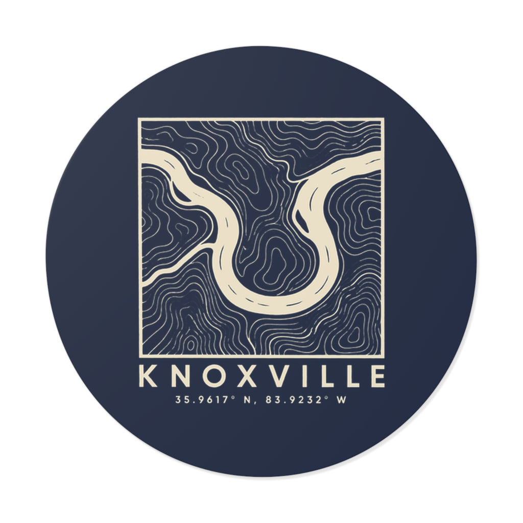 Knoxville Topo Map Sticker (Navy)