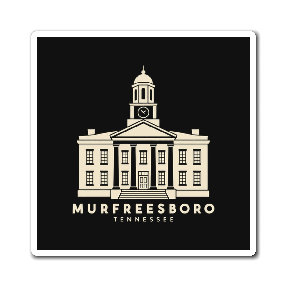Murfreesboro Rutherford County Courthouse Magnet (Black)