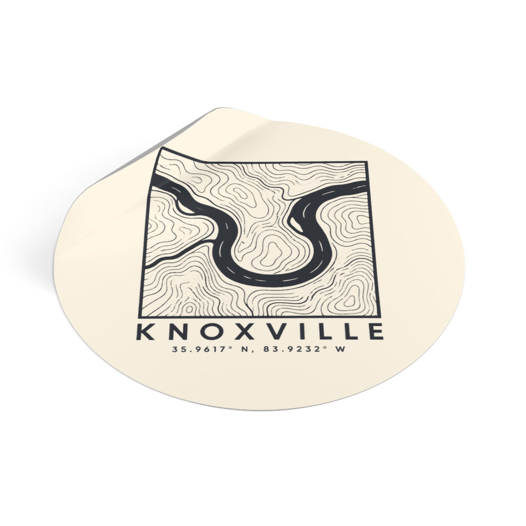 Knoxville Topo Map Sticker