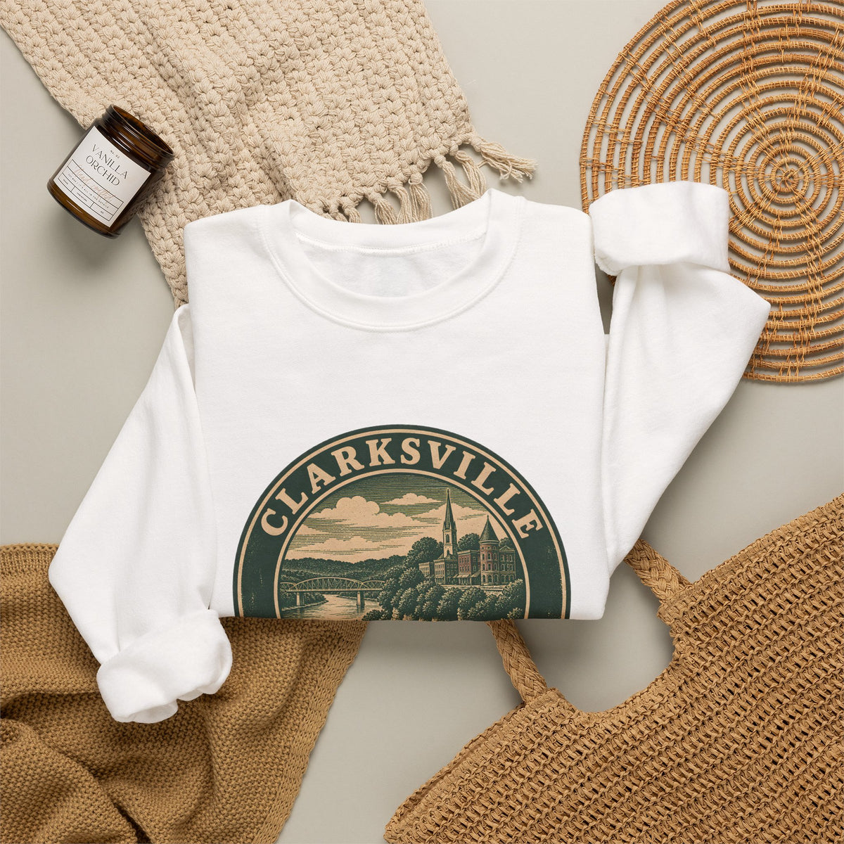 Clarksville Park Badge Crewneck Sweatshirt