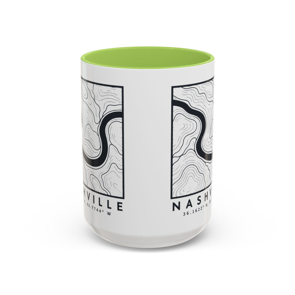 Nashville Topo Map Accent Mug