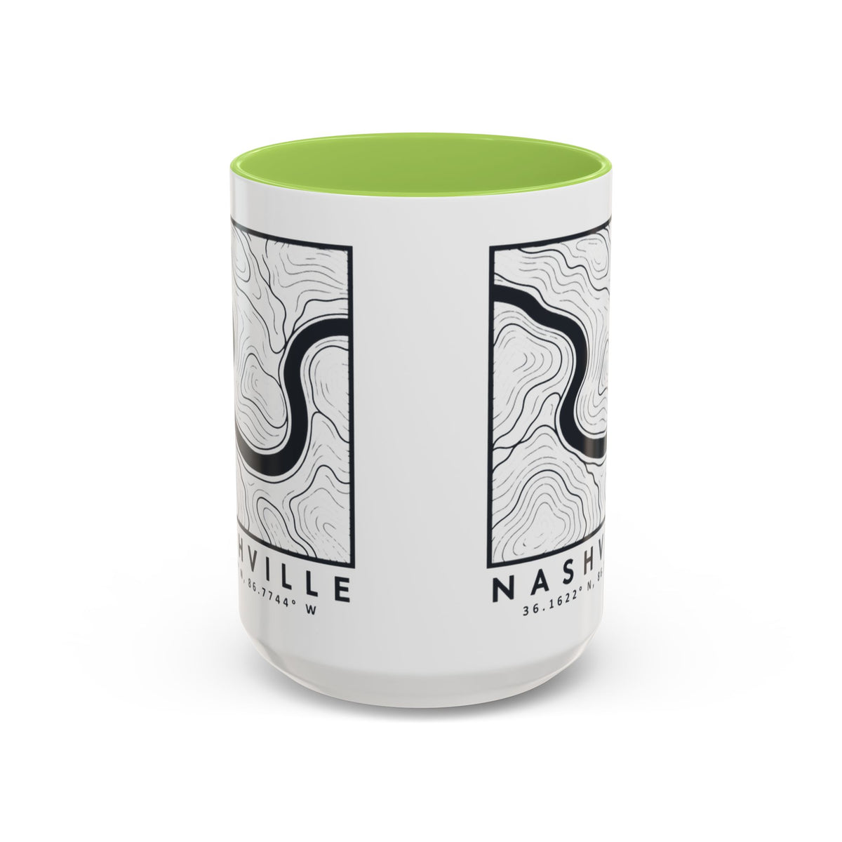 Nashville Topo Map Accent Mug
