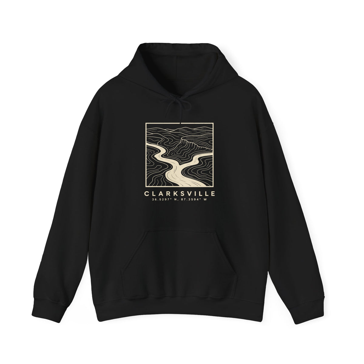 Clarksville Topo Map Hoodie
