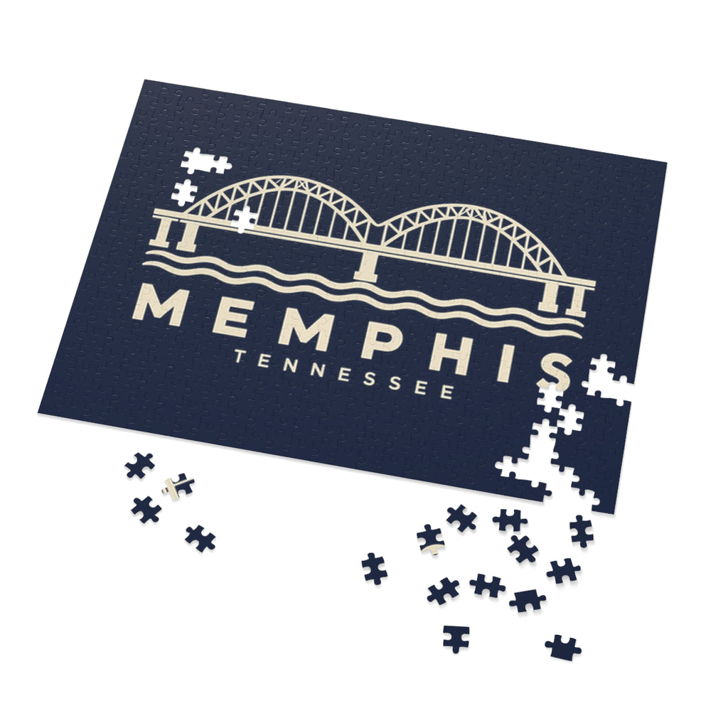 Memphis Hernando de Soto Bridge Puzzle (Navy)