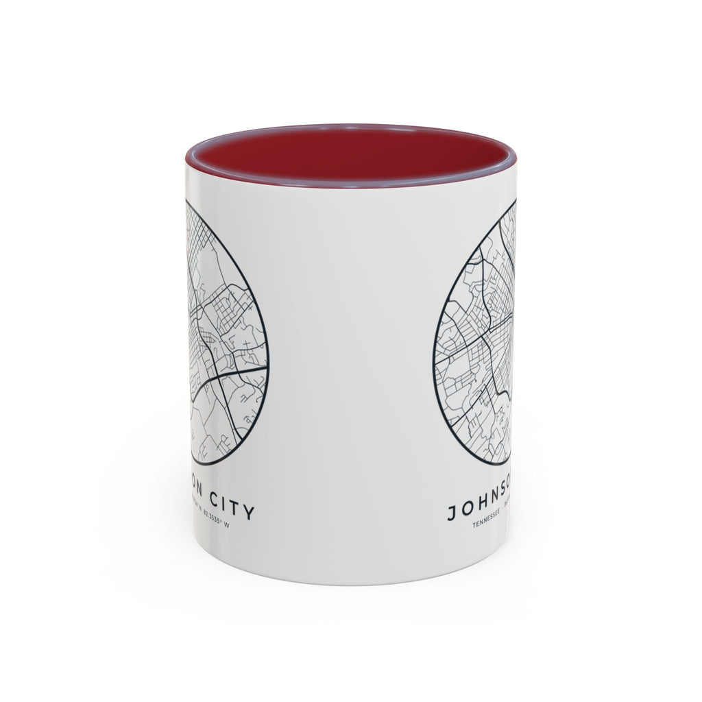 Johnson City Street Map Accent Mug