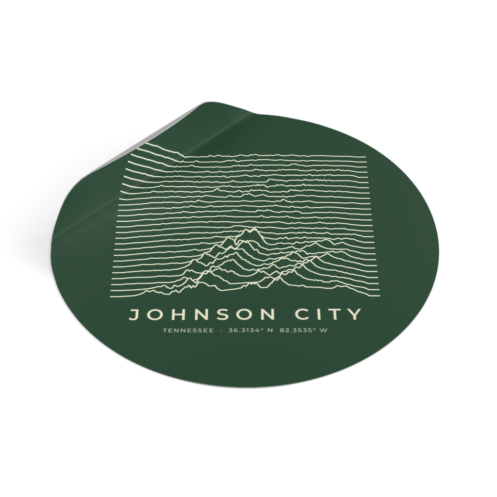 Johnson City Ridgeline Sticker (Forest Green)