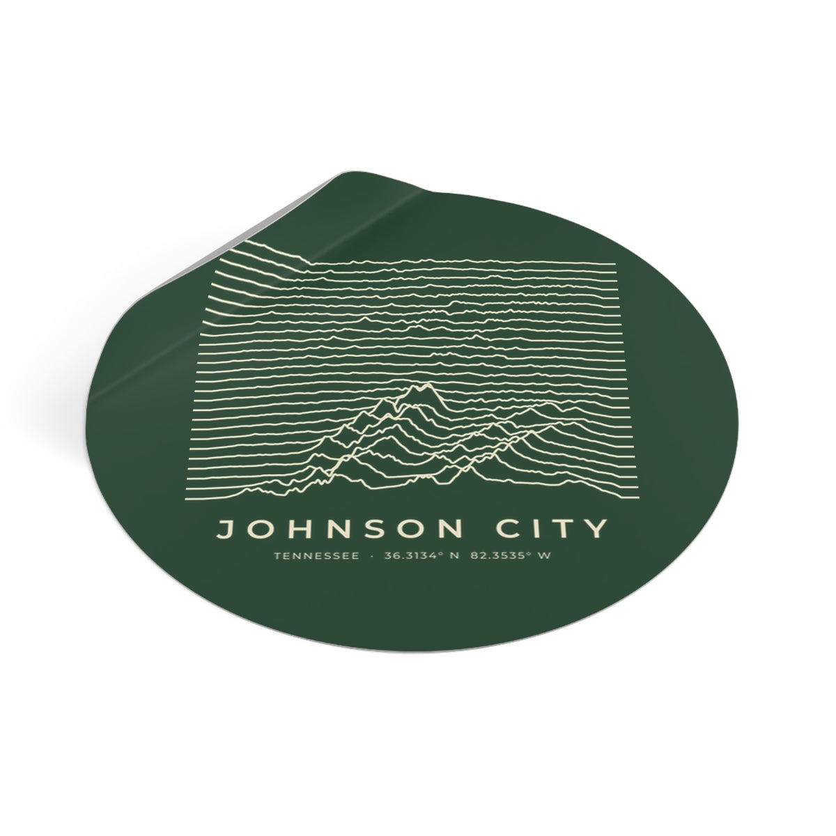 Johnson City Ridgeline Sticker (Forest Green)