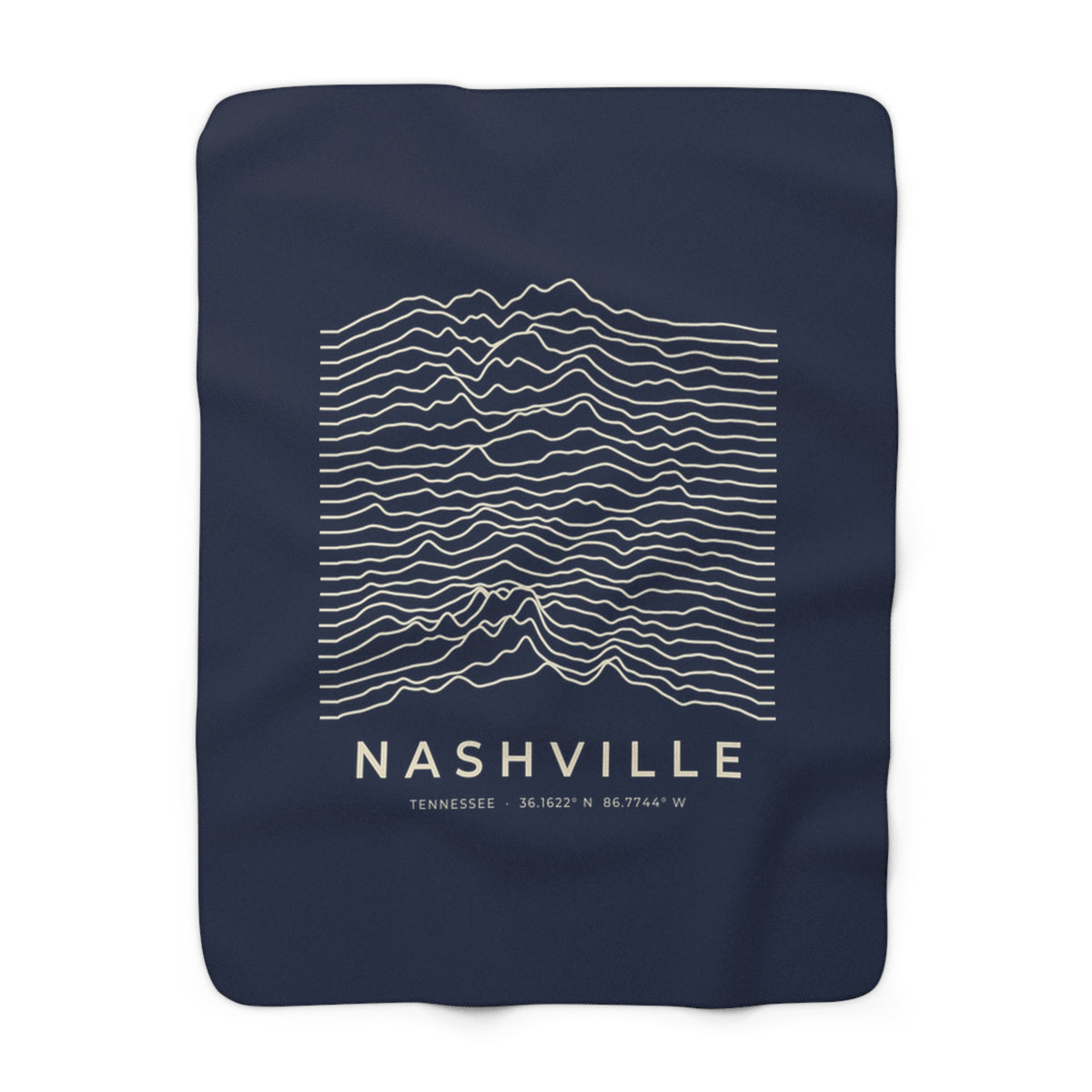 Nashville Ridgeline Sherpa Blanket (Navy)