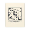 Murfreesboro Topo Map Canvas Print
