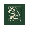Memphis Topo Map Magnet (Forest Green)