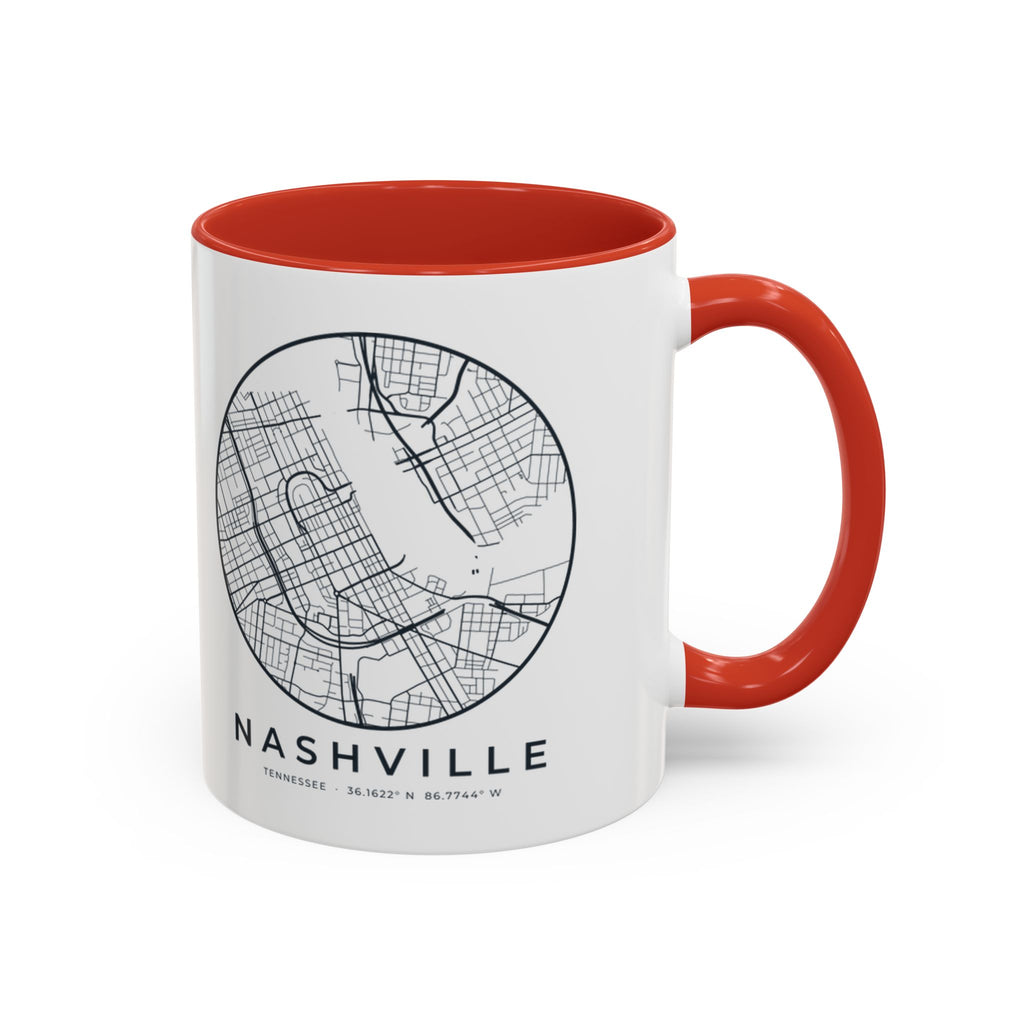 Nashville Street Map Accent Mug
