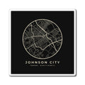 Johnson City Street Map Magnet (Black)