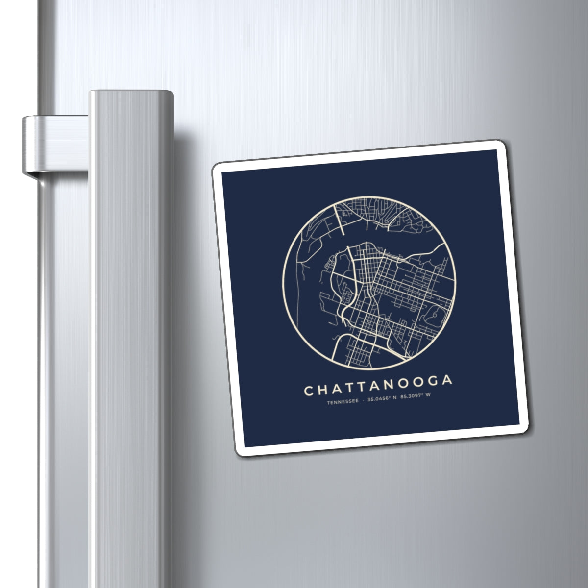 Chattanooga Street Map Magnet (Navy)