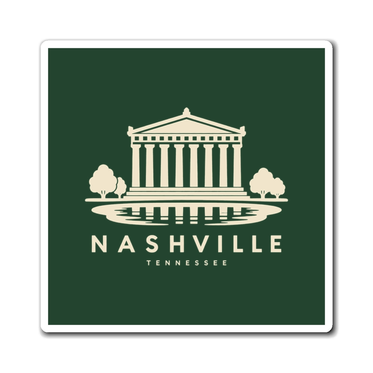 Nashville Parthenon Magnet (Forest Green)