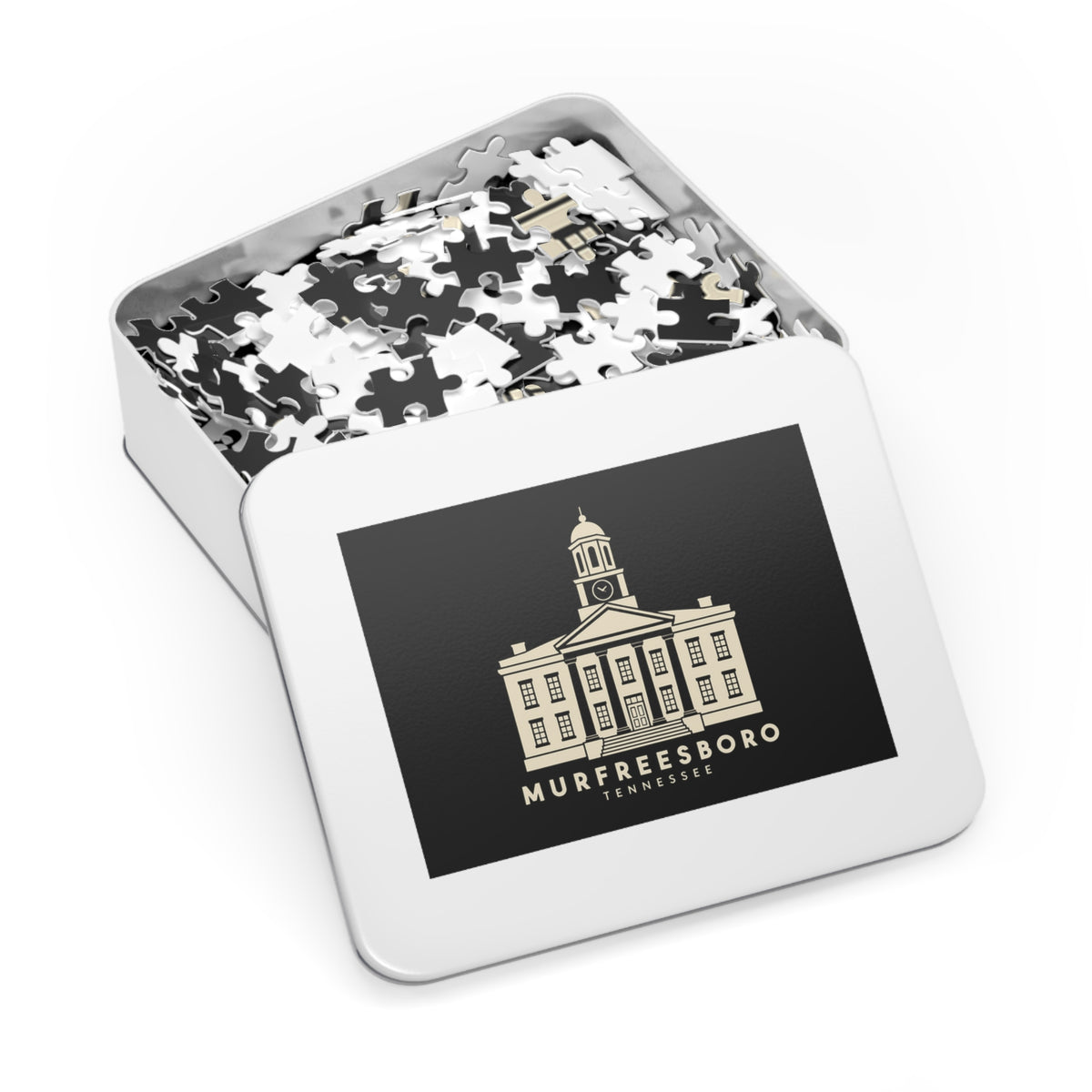 Murfreesboro Rutherford County Courthouse Puzzle (Black)