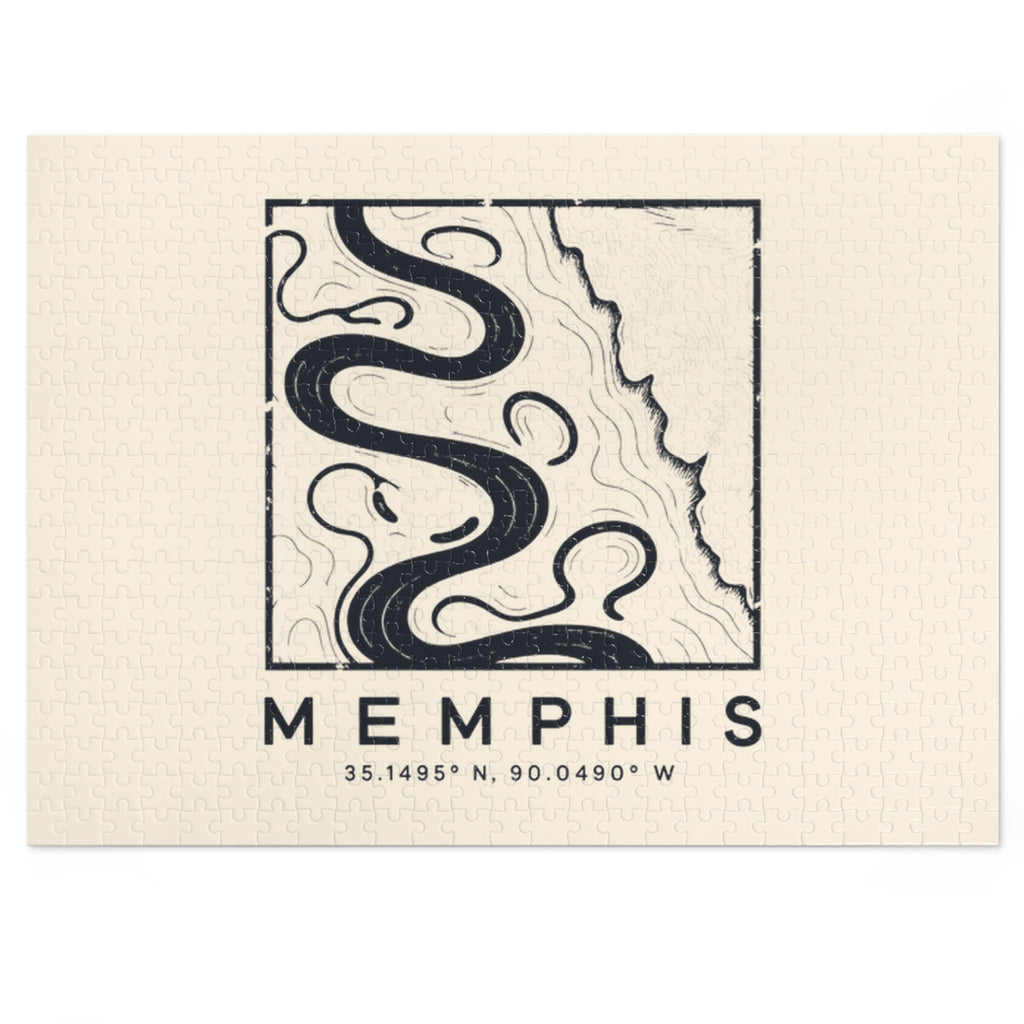 Memphis Topo Map Puzzle