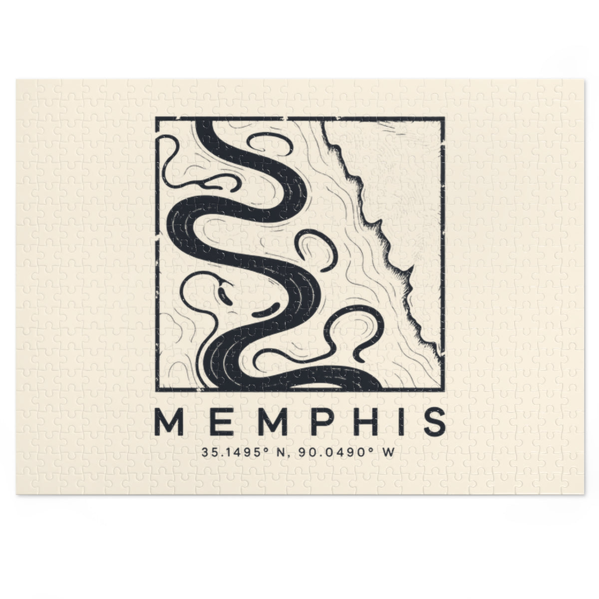 Memphis Topo Map Puzzle