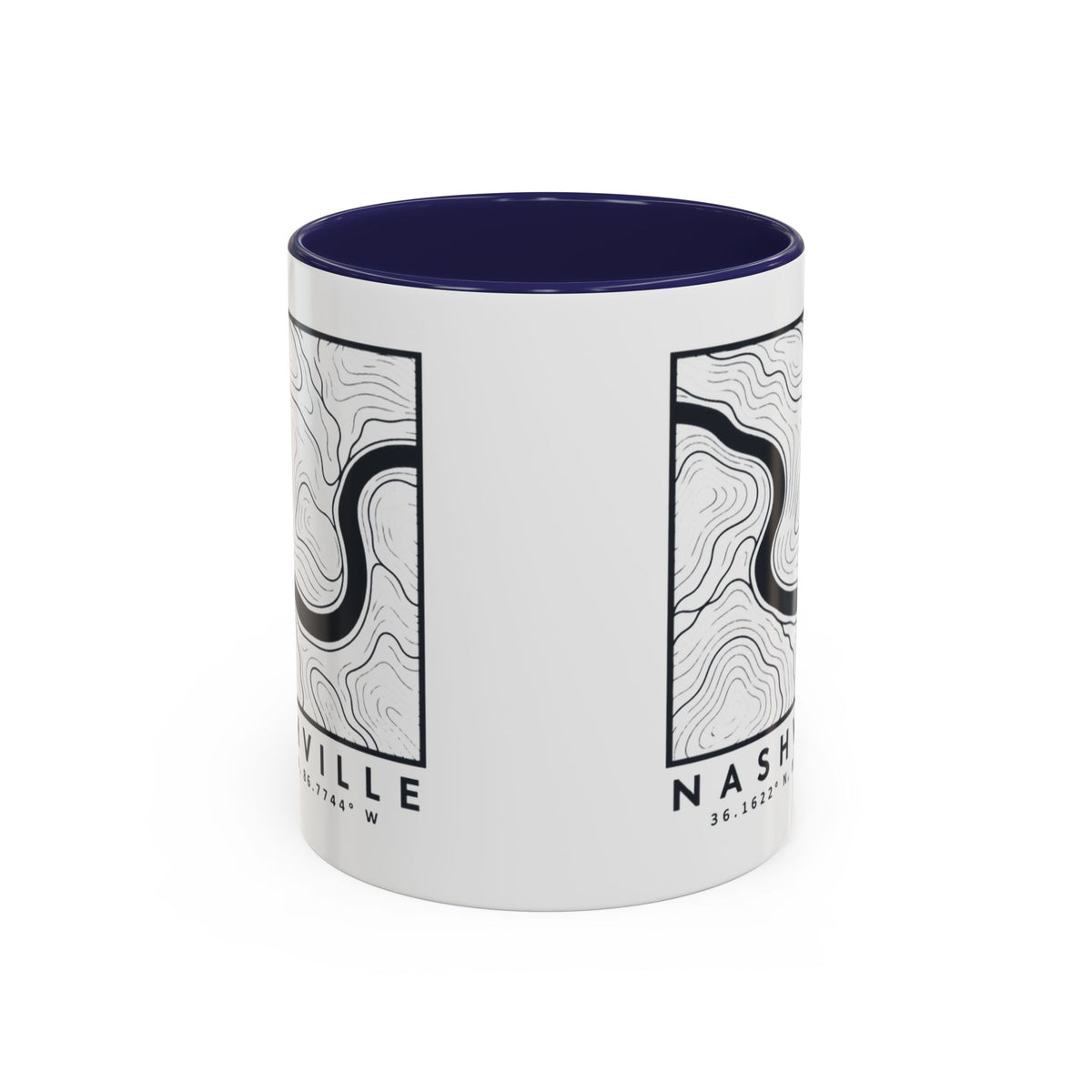 Nashville Topo Map Accent Mug