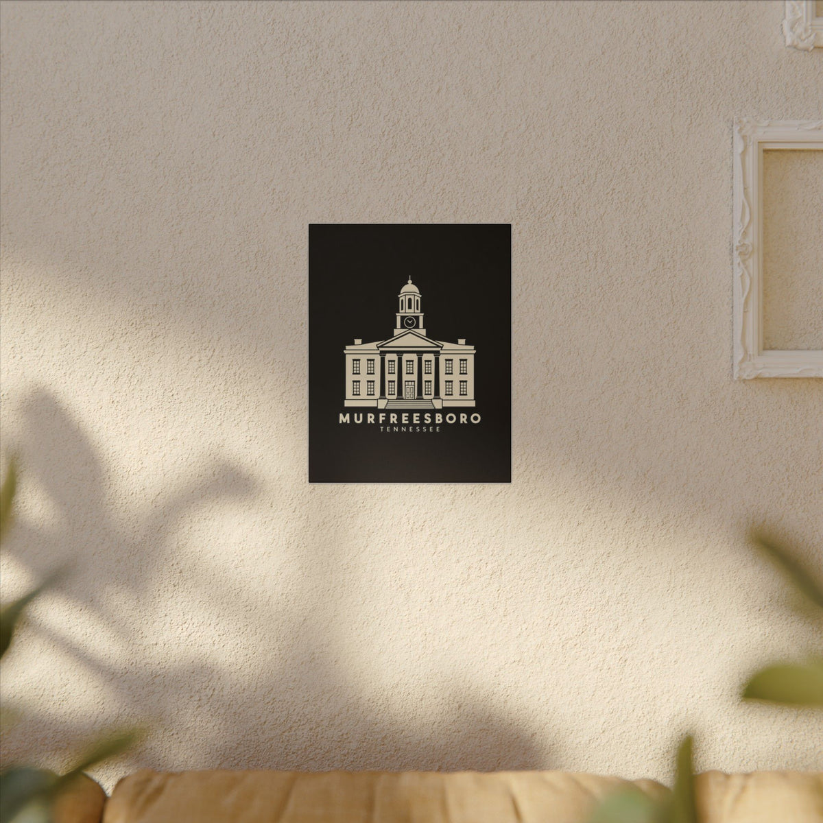 Murfreesboro Rutherford County Courthouse Canvas Print (Black)