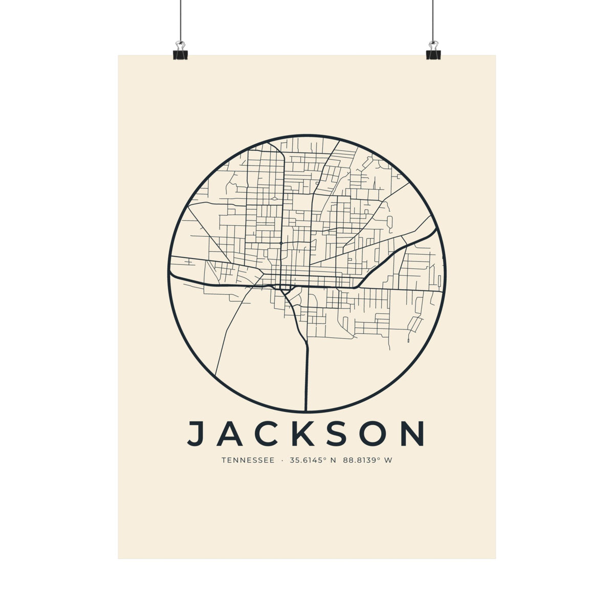 Jackson Street Map Poster