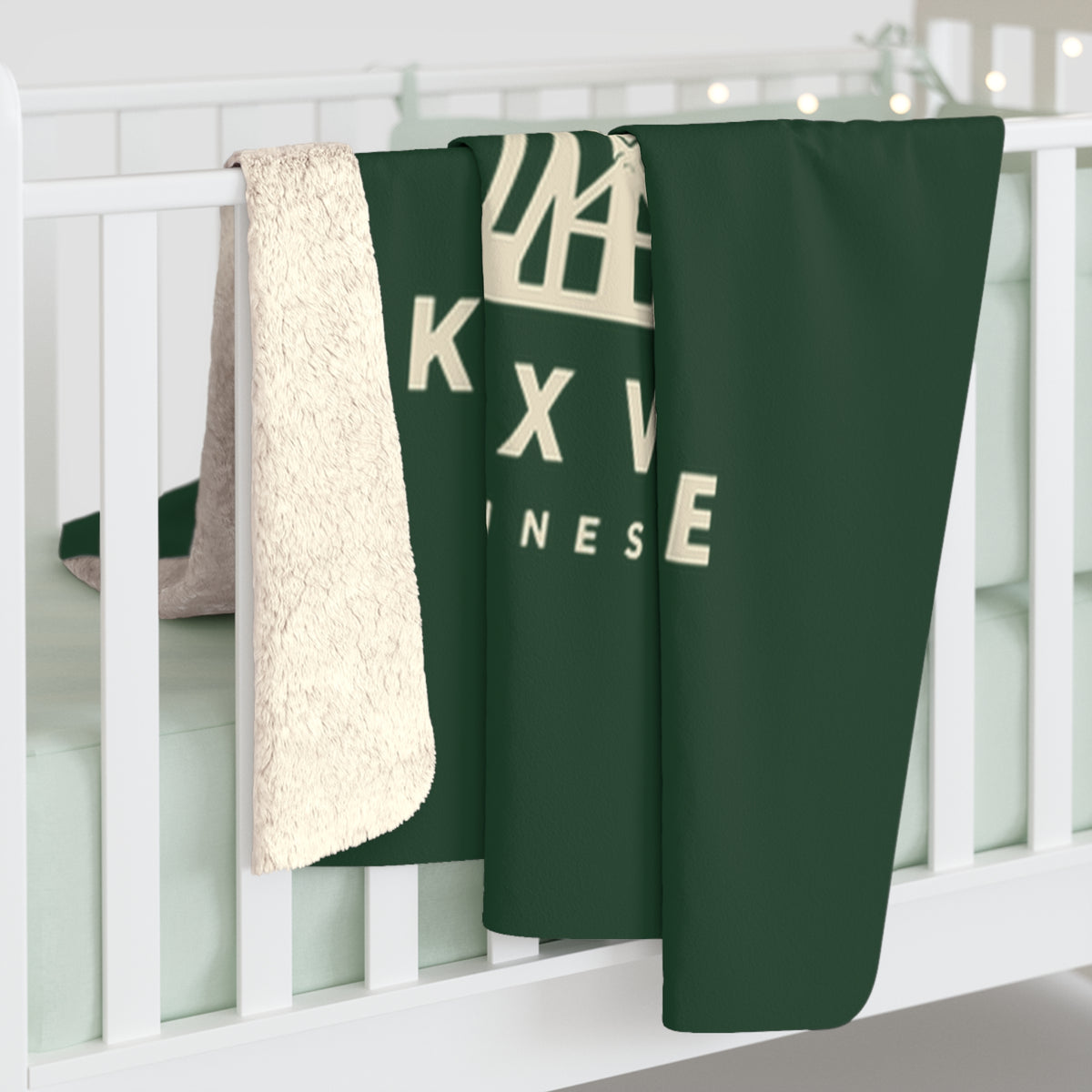 Knoxville Sunsphere Sherpa Blanket (Forest Green)