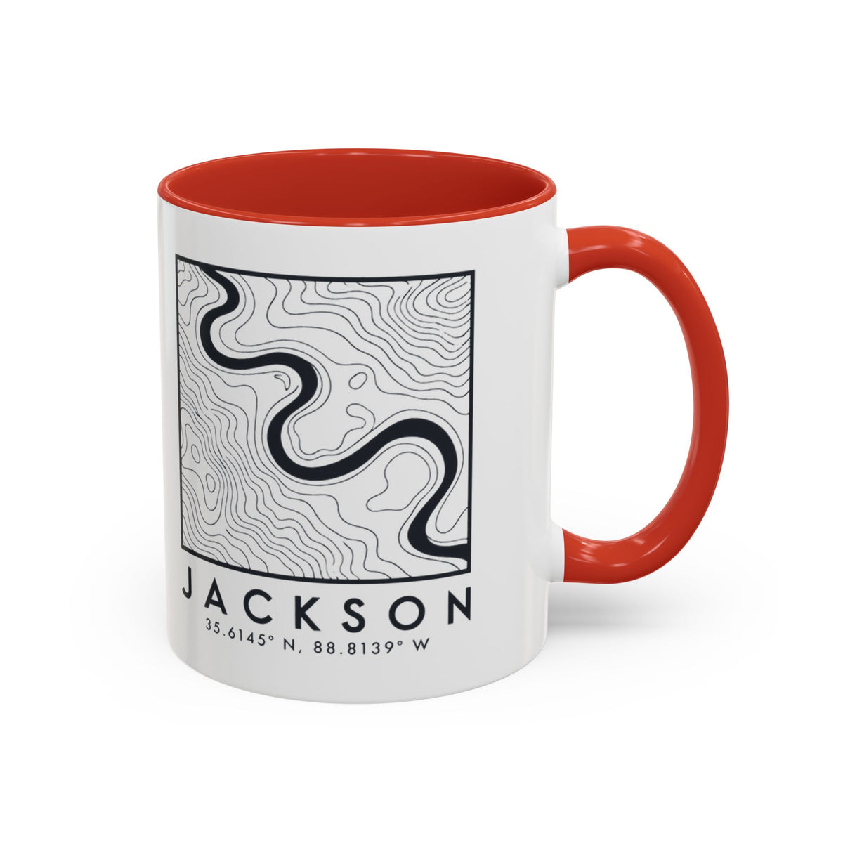 Jackson Topo Map Accent Mug