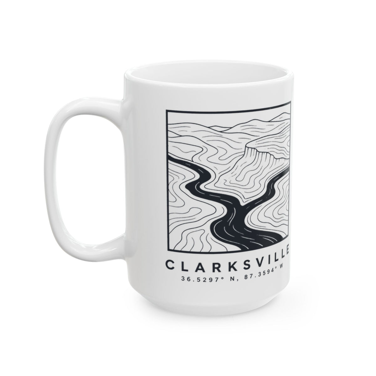 Clarksville Topo Map Mug